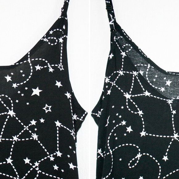B&W Star/Constellation Pocketed Maxi Dress NWOT - Picture 5 of 8